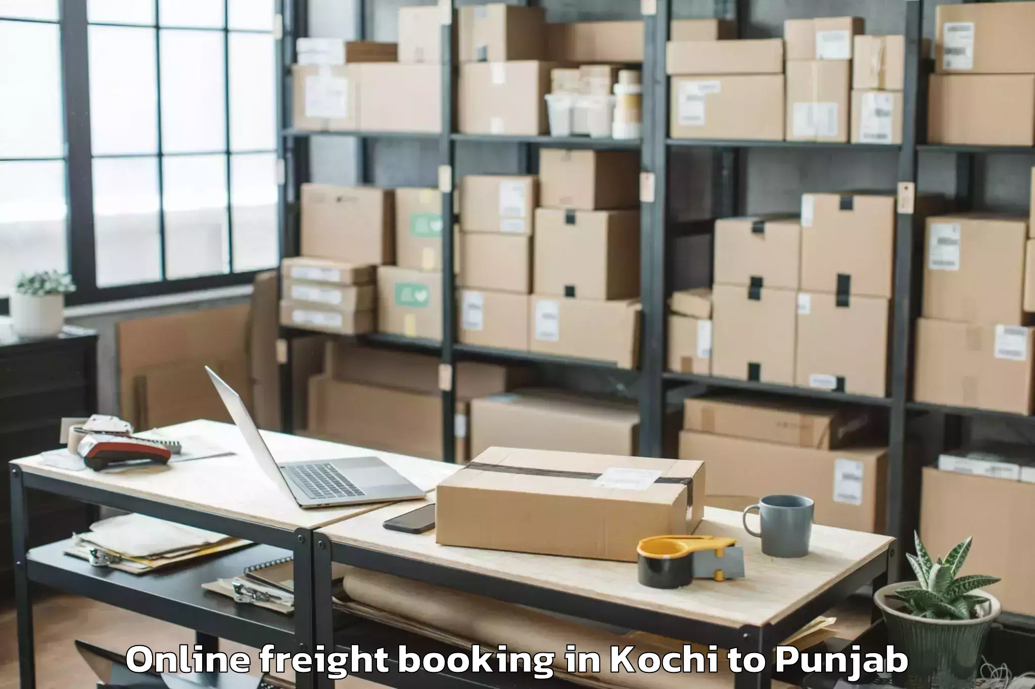 Easy Kochi to Mukerian Online Freight Booking Booking